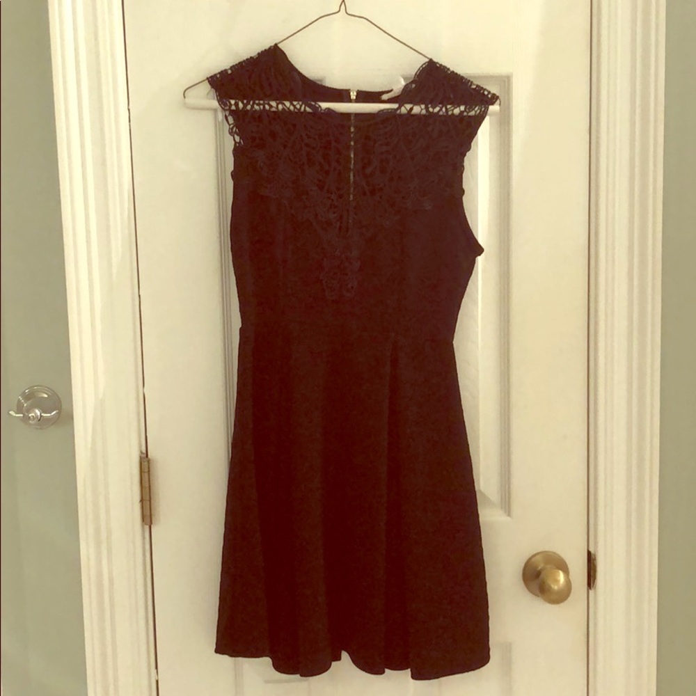 Black dress with lace